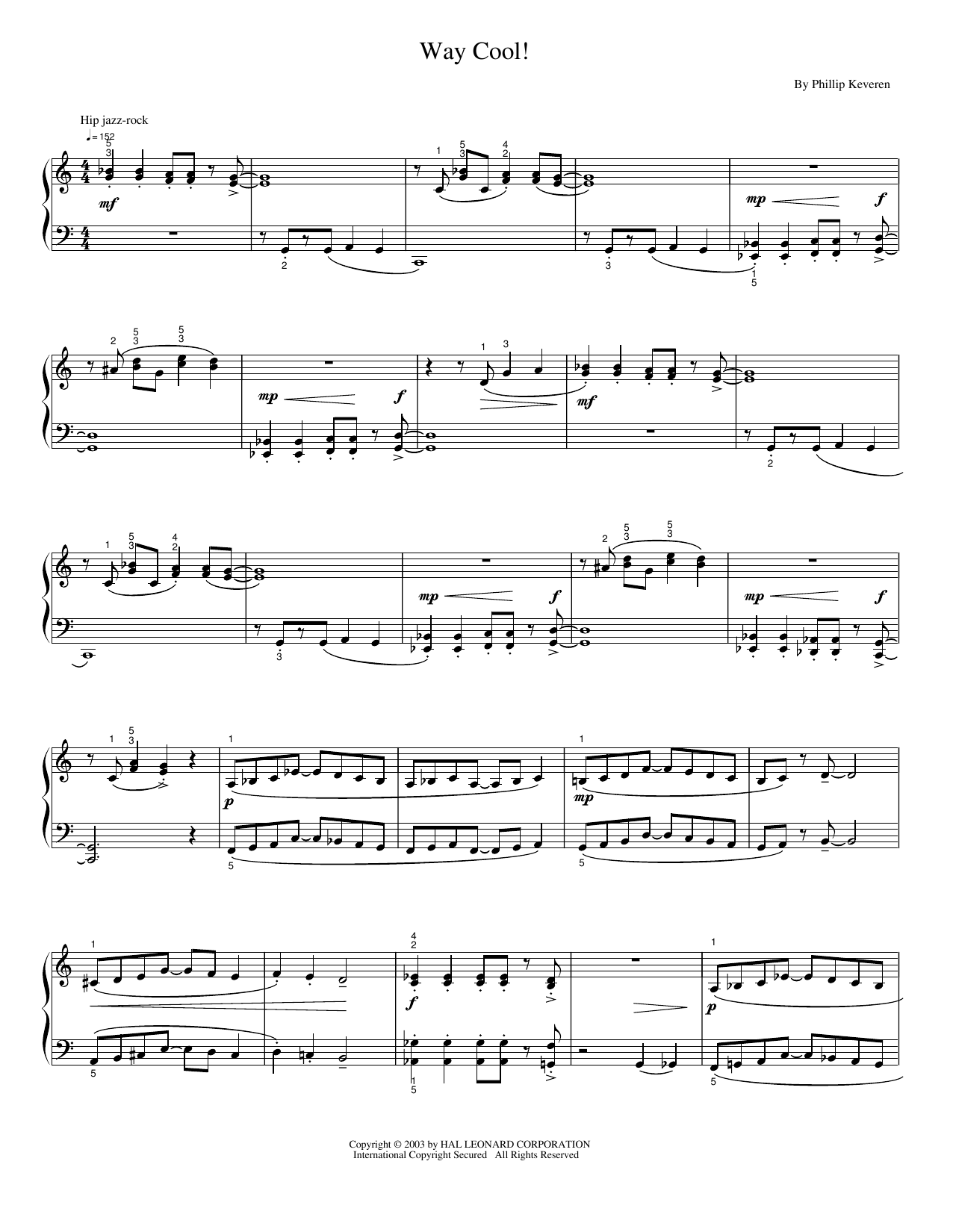 Way Cool!: Piano Solo