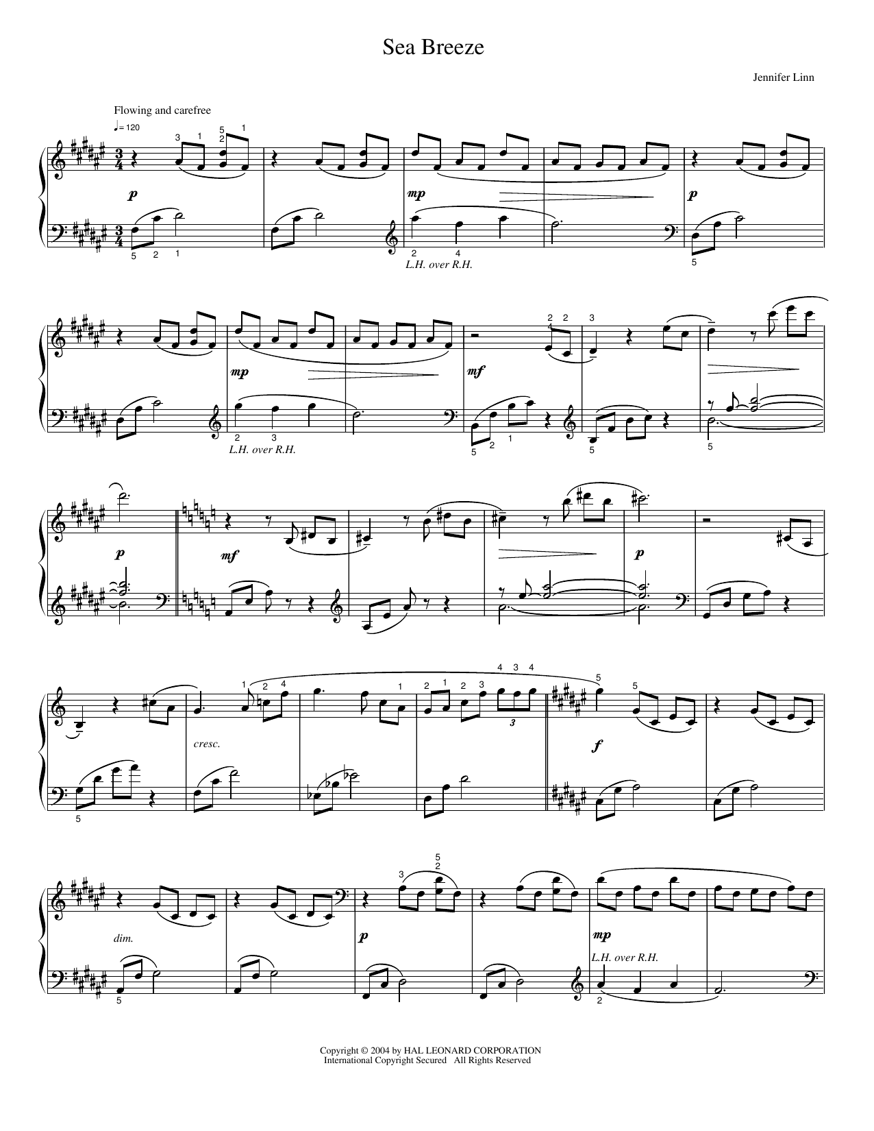 Sea Breeze: Piano Solo