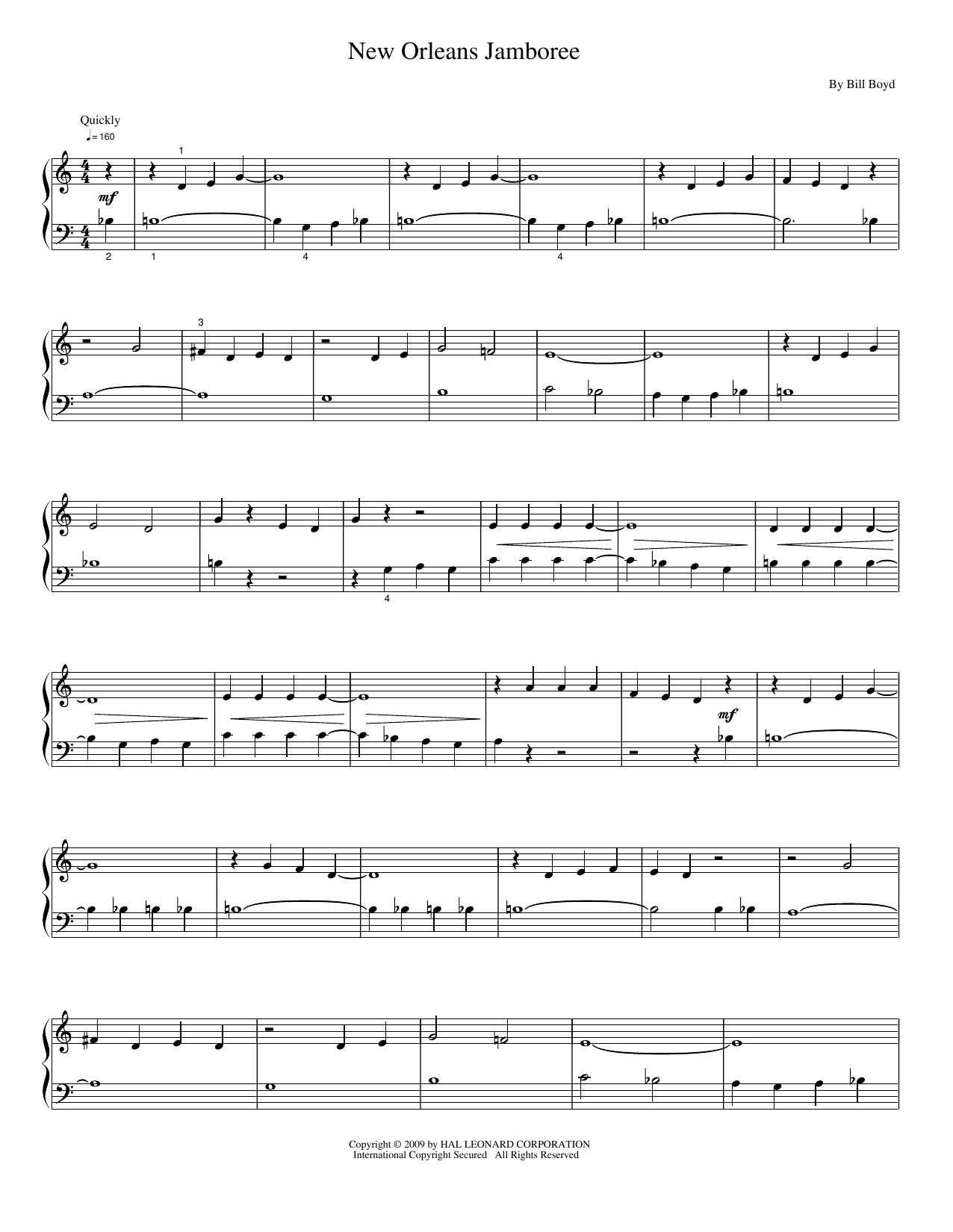 New Orleans Jamboree: Piano Solo