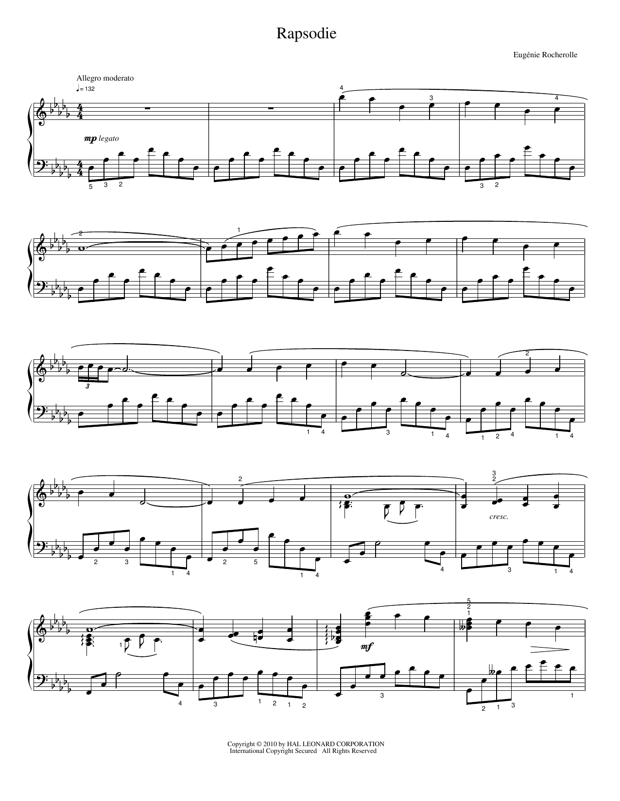 Rapsodie: Piano Solo