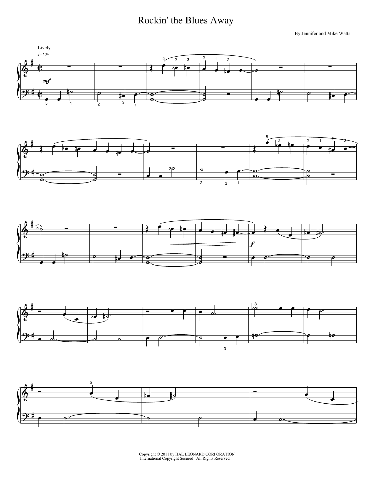 Rockin' The Blues Away: Piano Solo