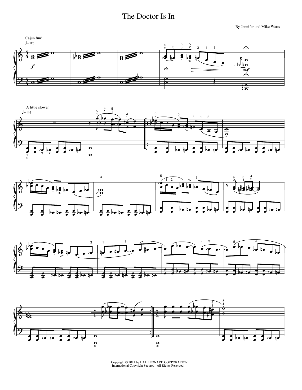 The Doctor Is In: Piano Solo