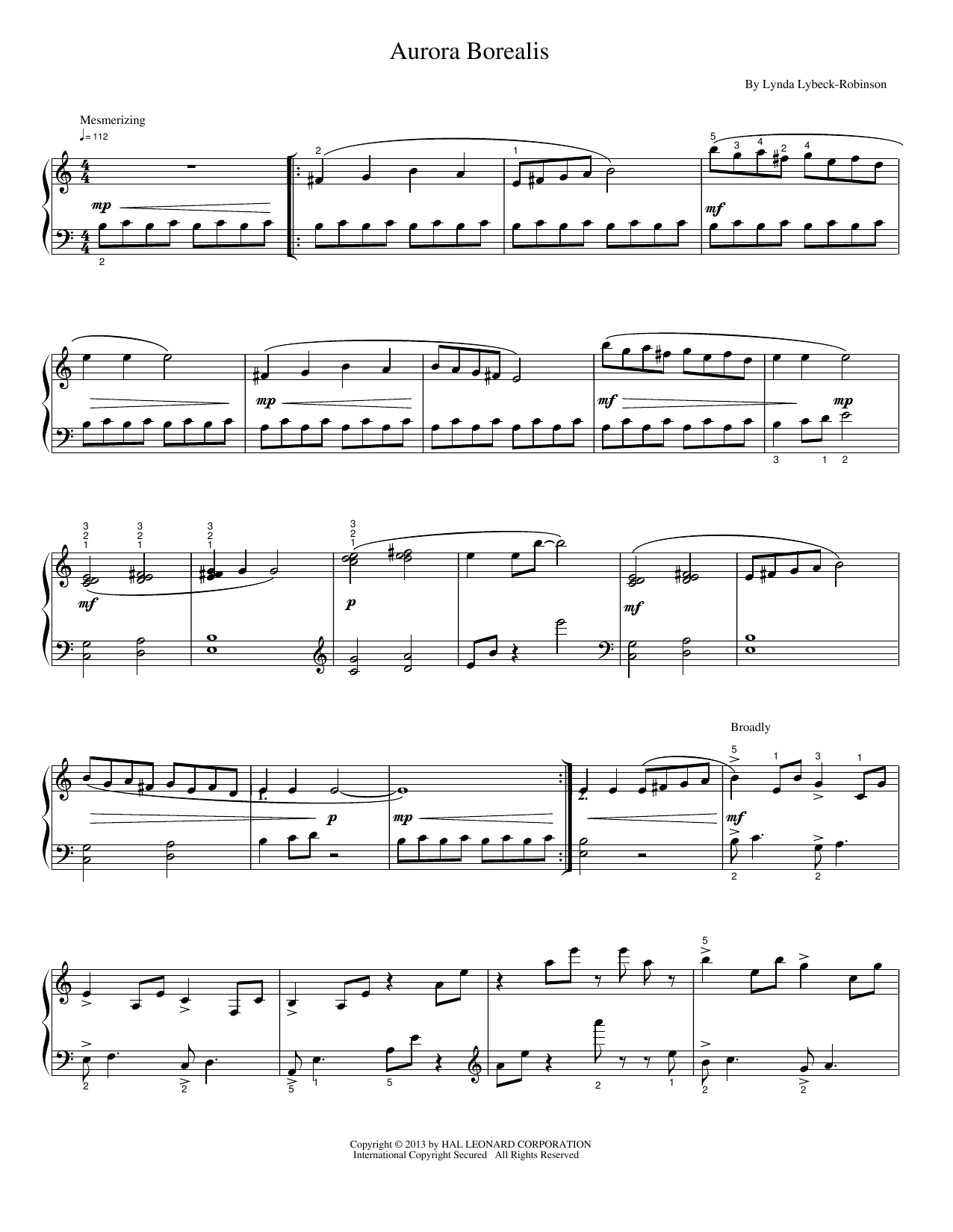 Aurora Borealis: Piano Solo