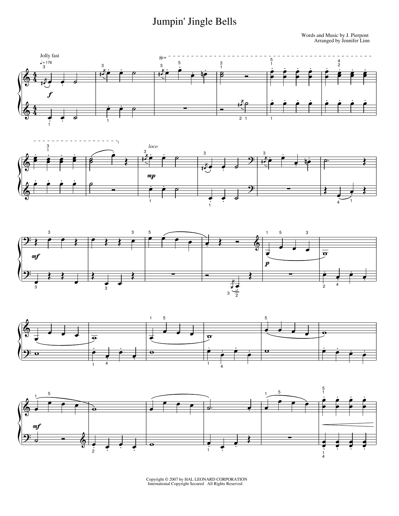 Jumpin' Jingle Bells: Piano Solo