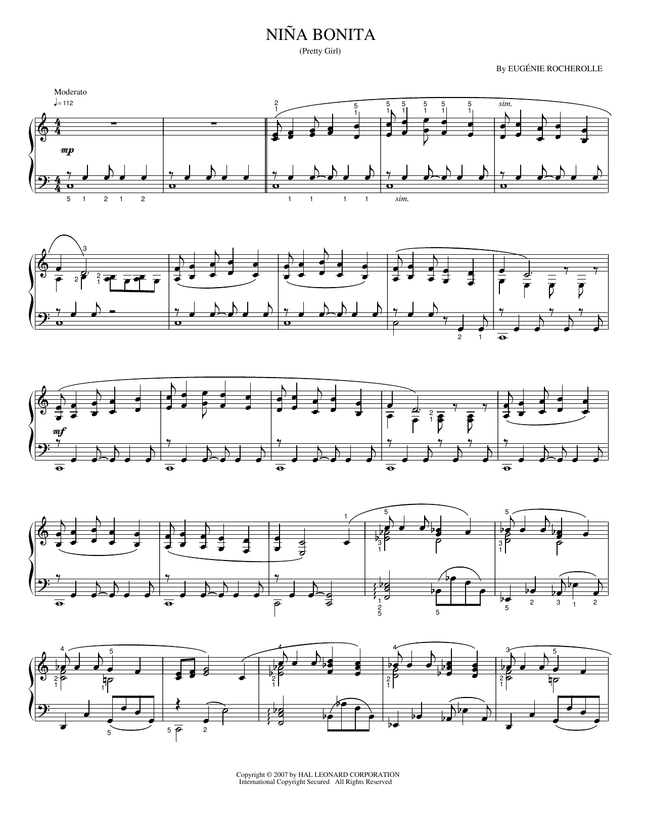 Nina Bonita: Piano Solo