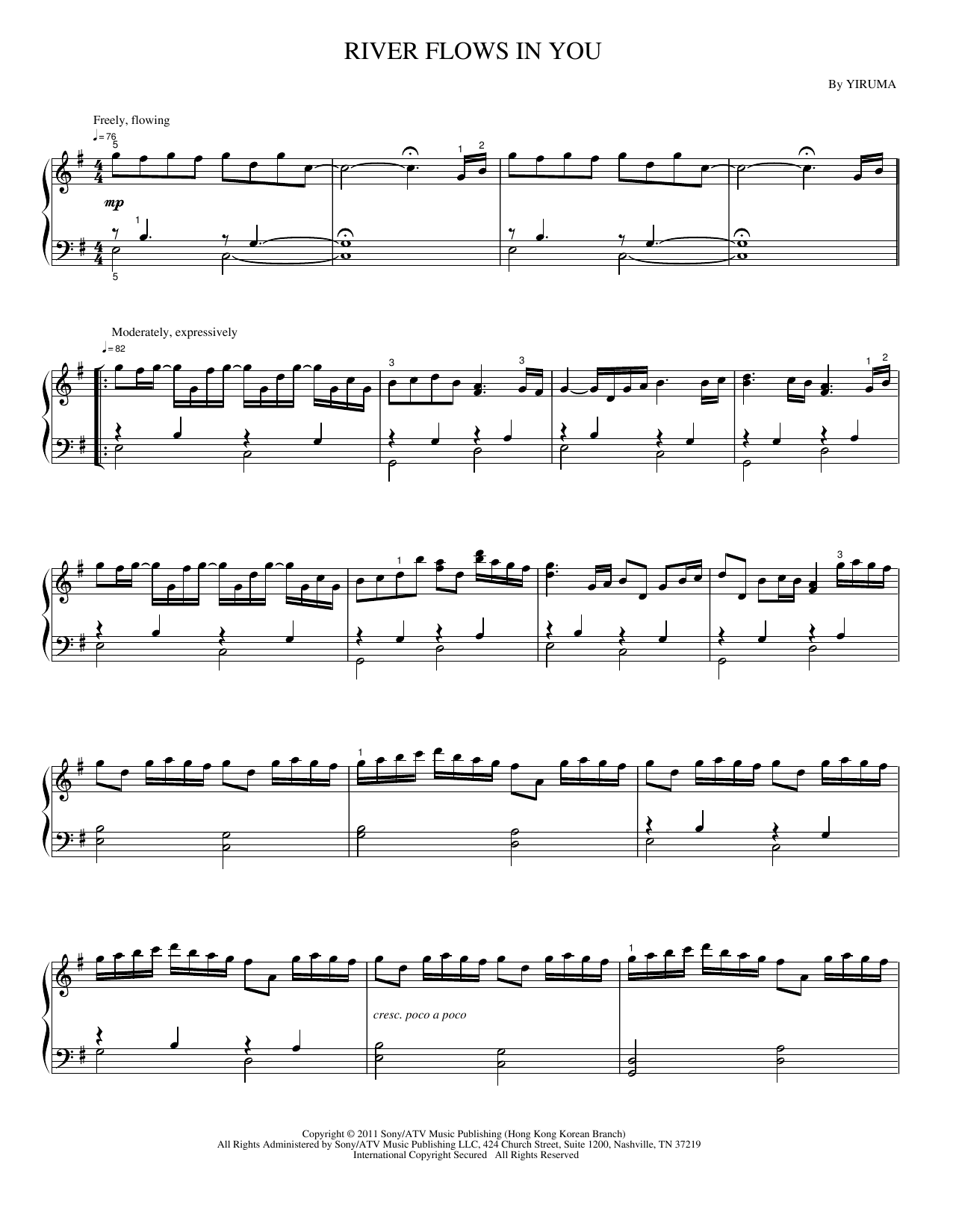River Flows in You: Piano Solo