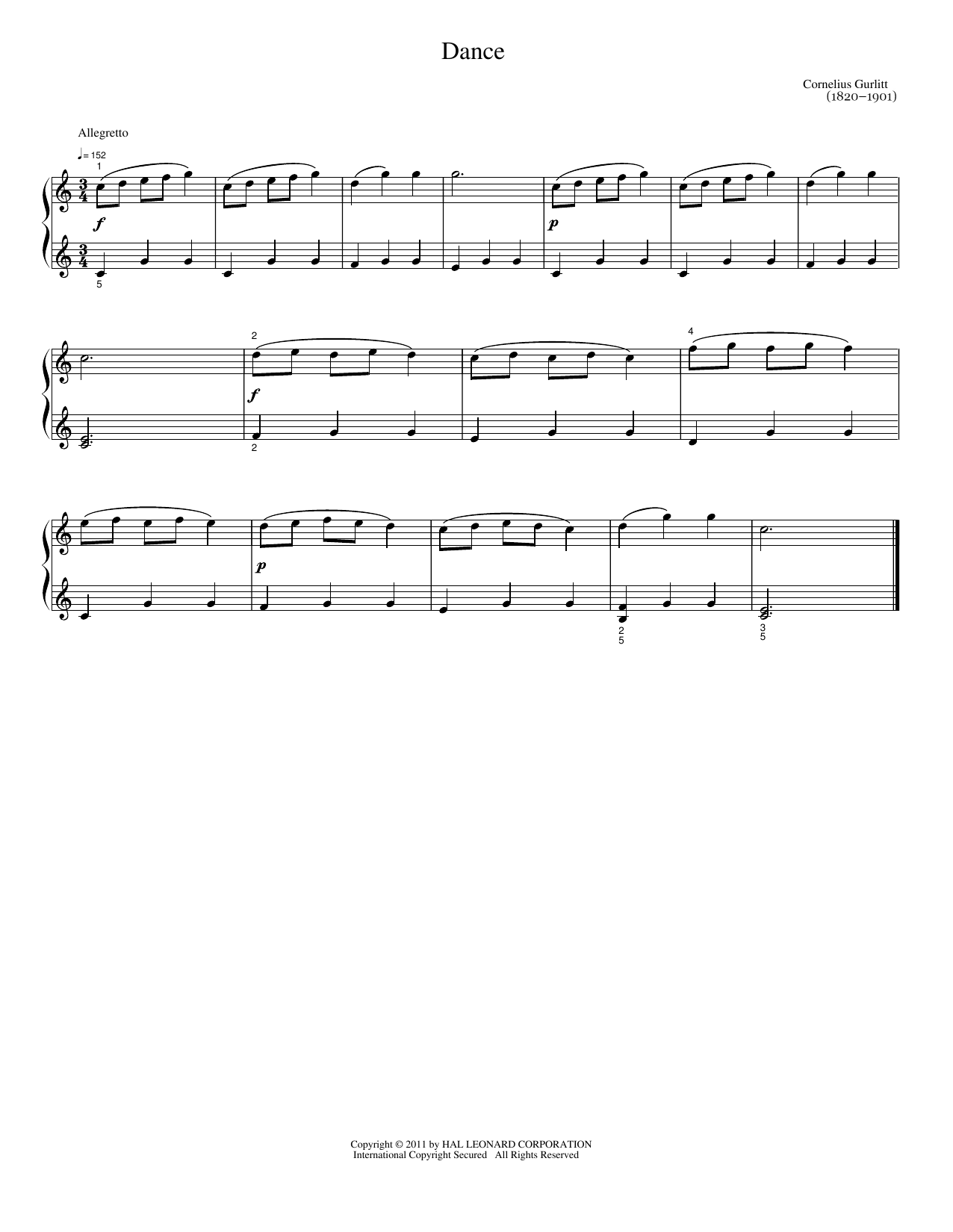 Dance: Easy Piano