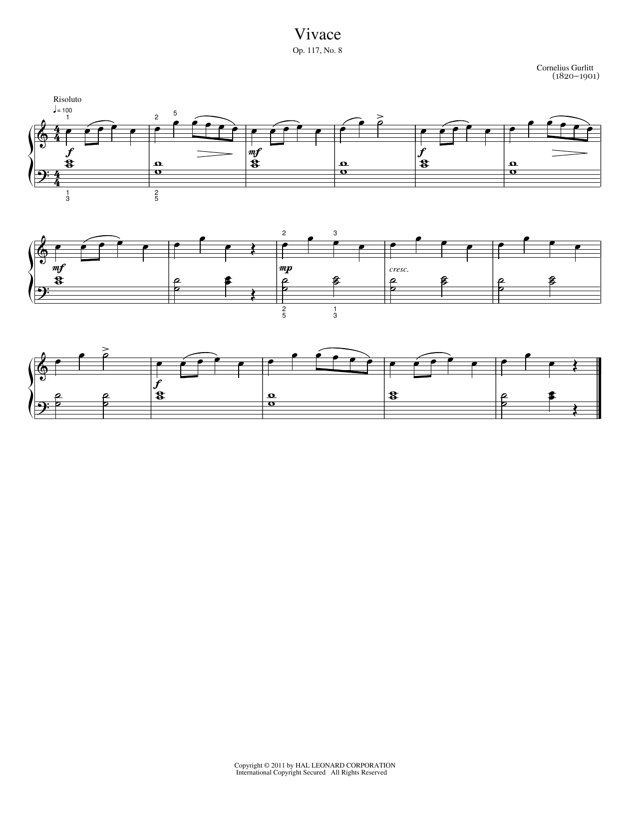 Vivace: Easy Piano
