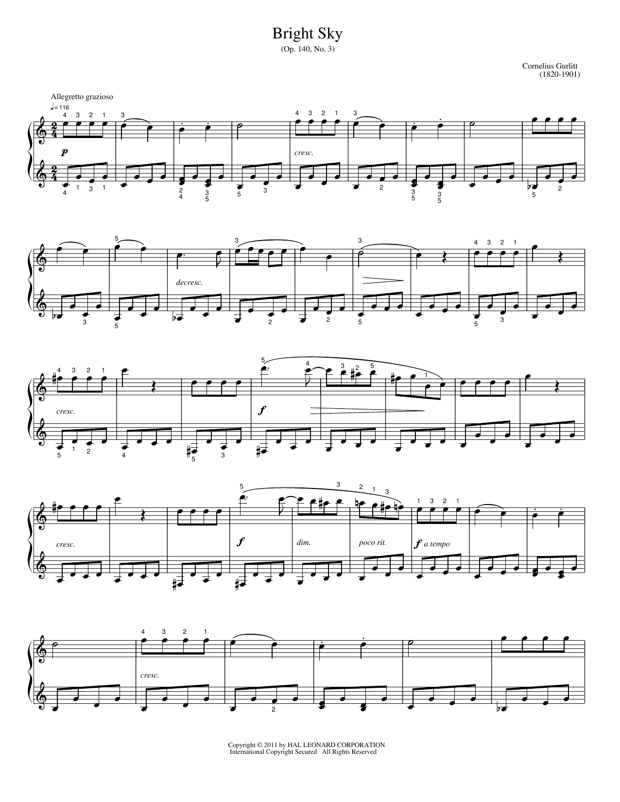 Bright Sky: Easy Piano