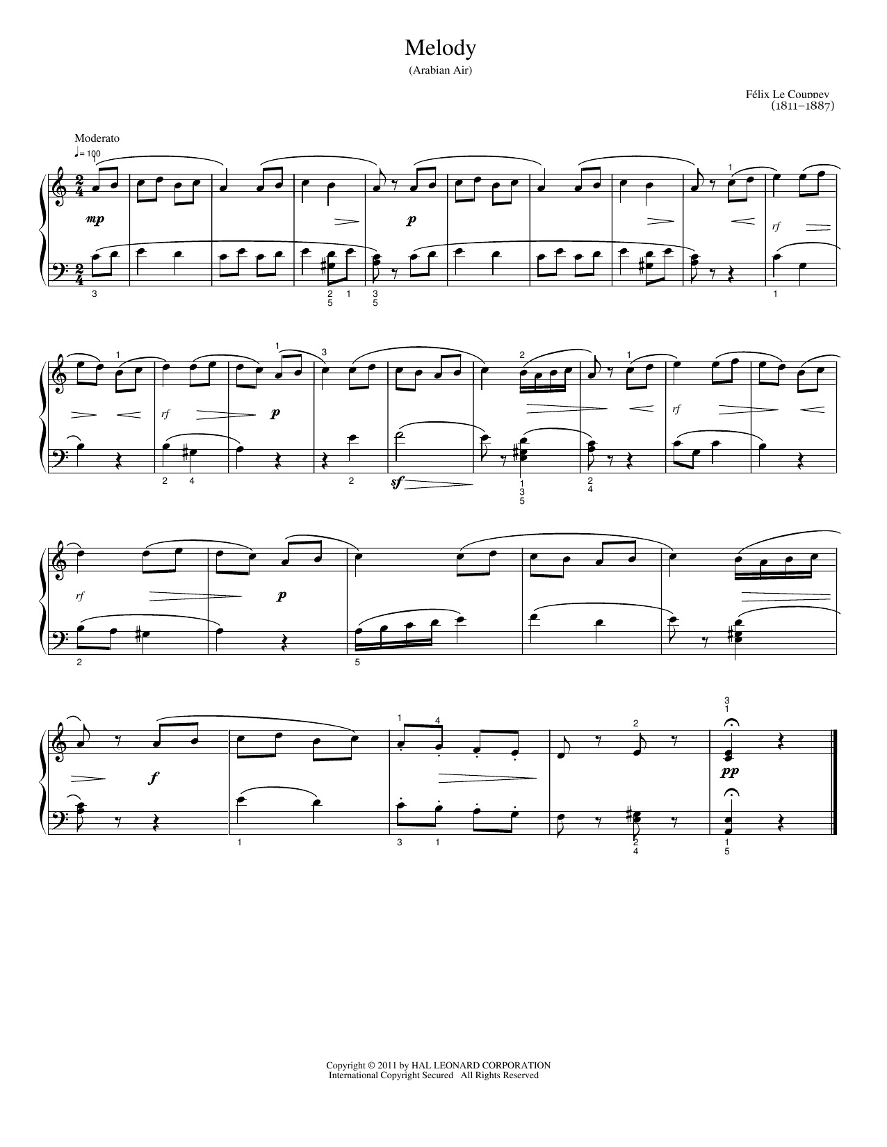 Melody: Easy Piano
