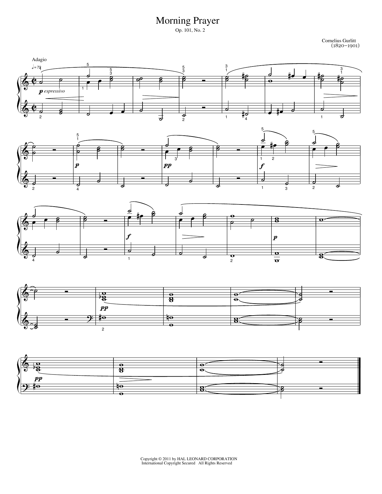 Morning Prayer: Easy Piano