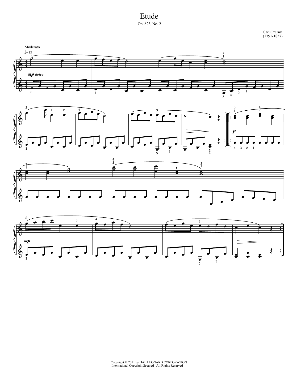 Etude: Easy Piano