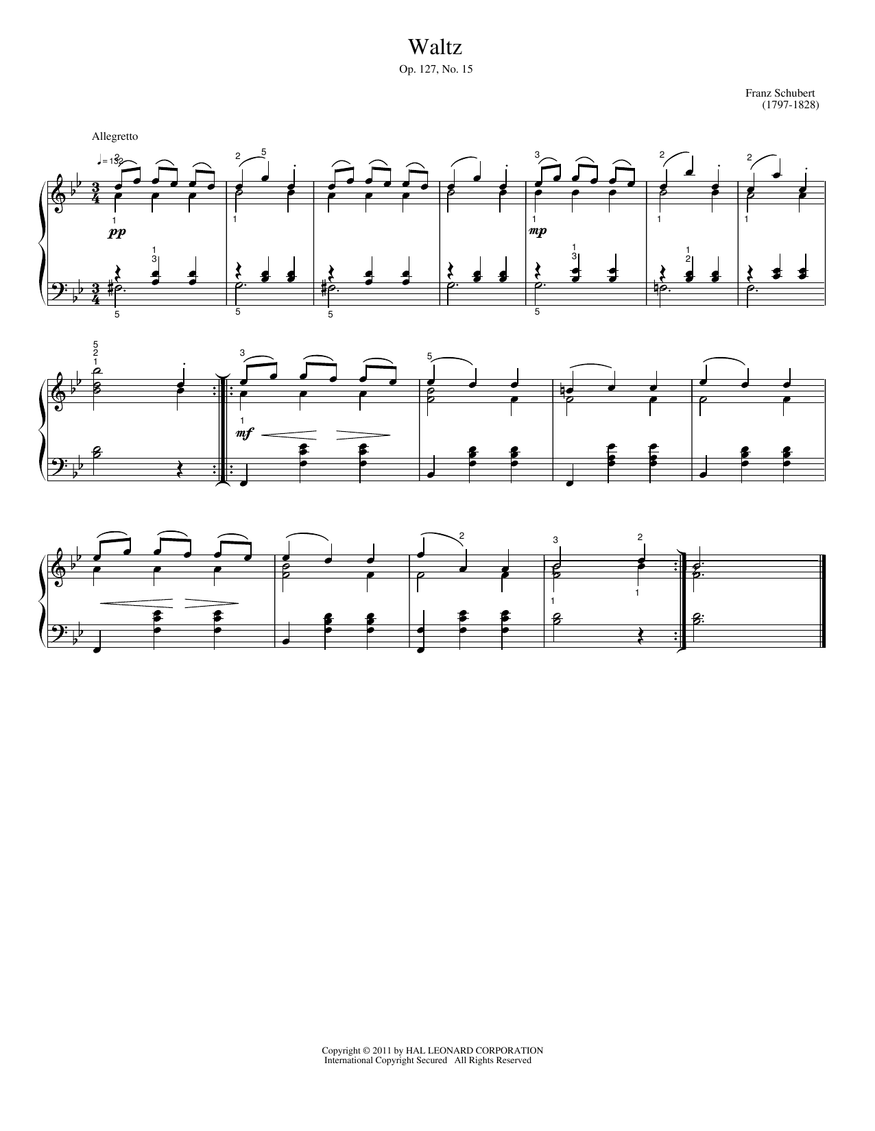 Waltz: Easy Piano