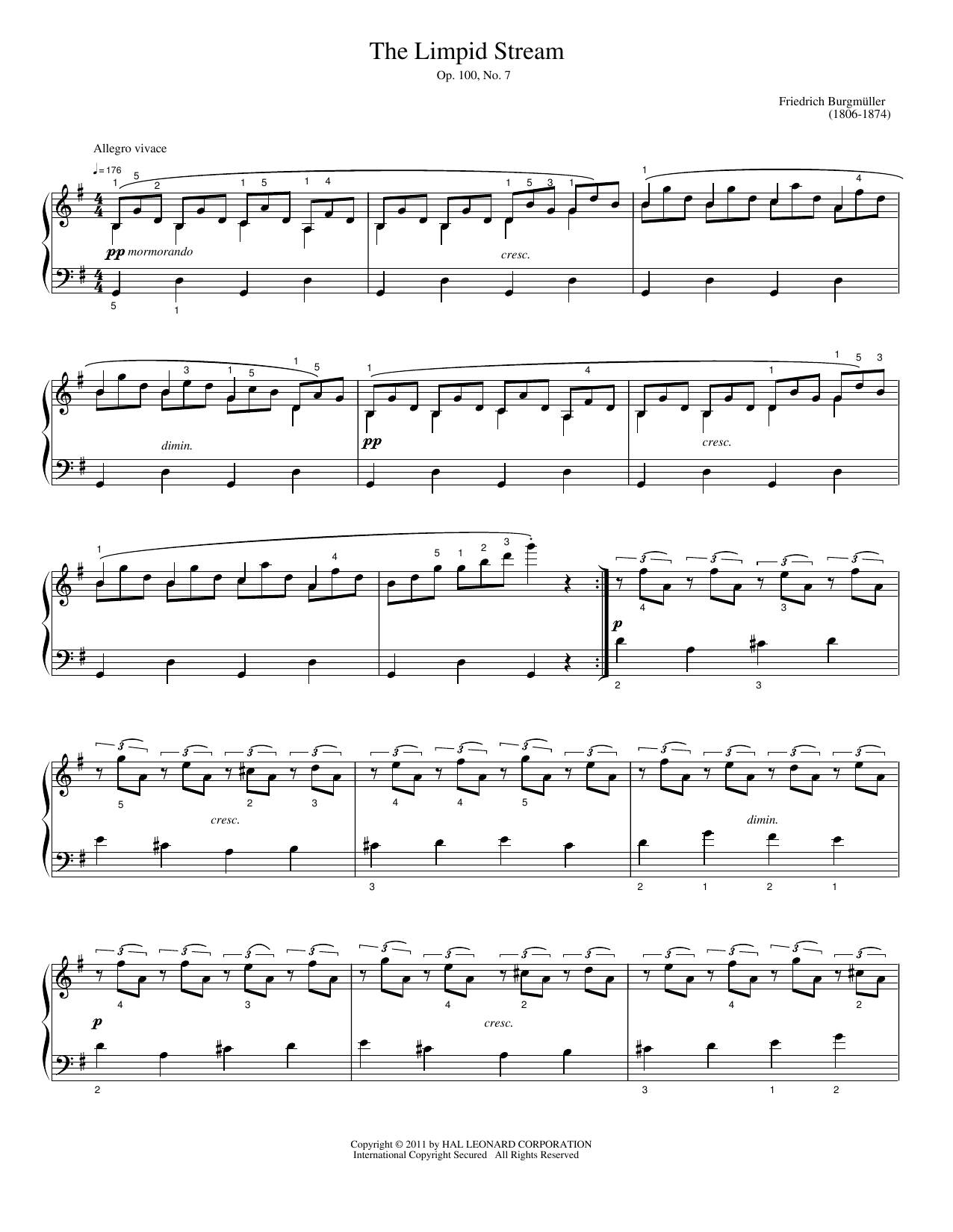 The Limpid Stream: Easy Piano