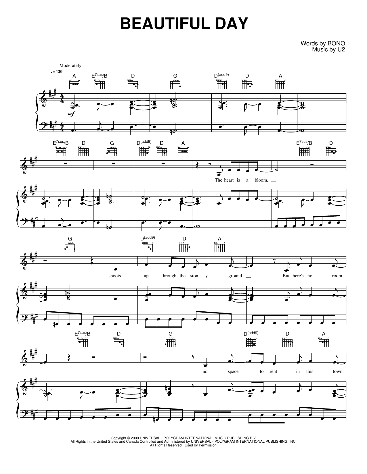 Beautiful: Piano/Vocal/Guitar Sheet