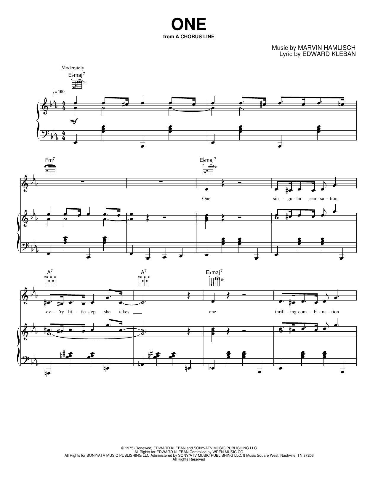 One: Piano/Vocal/Guitar Sheet