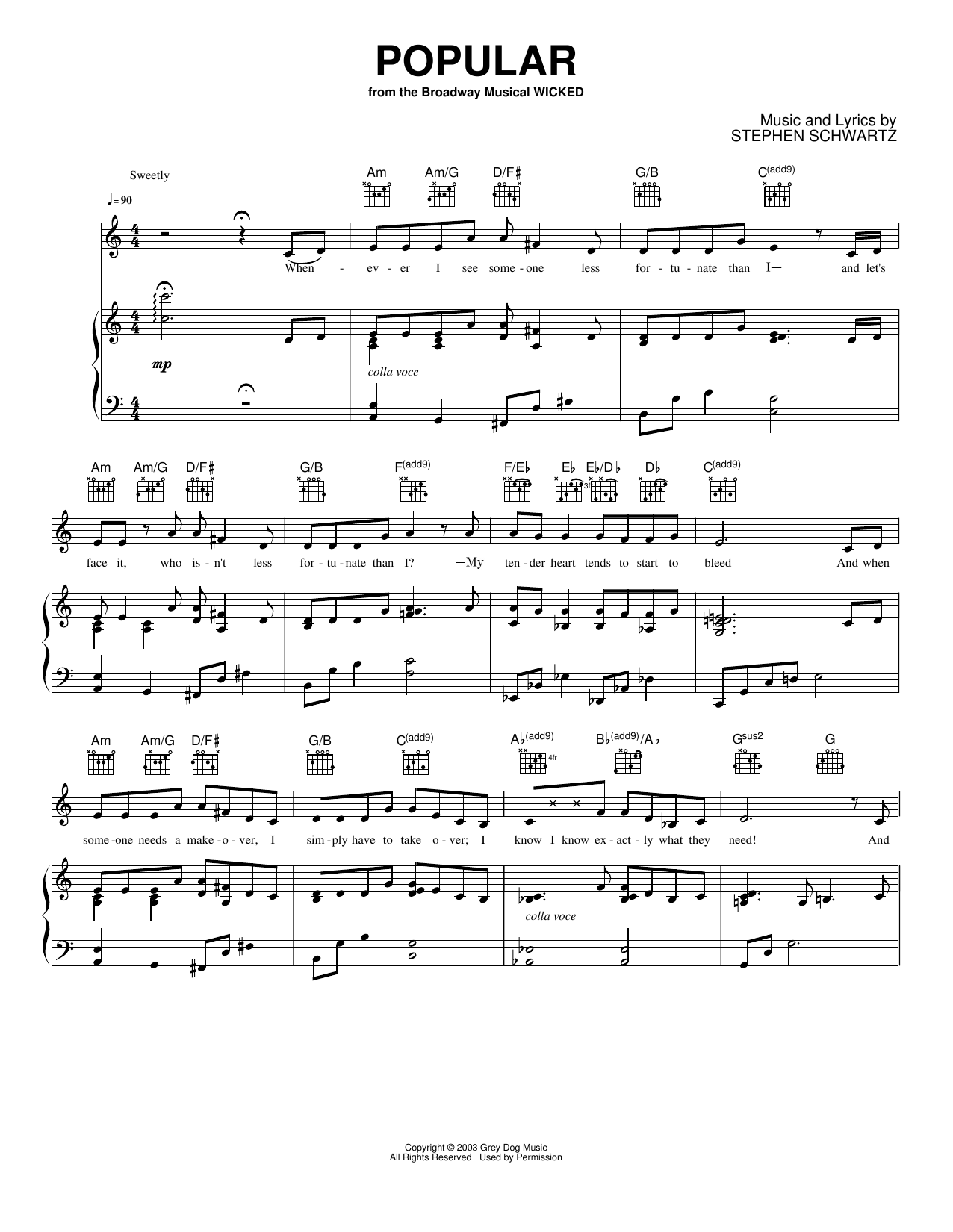 Popular: Piano/Vocal/Guitar Sheet