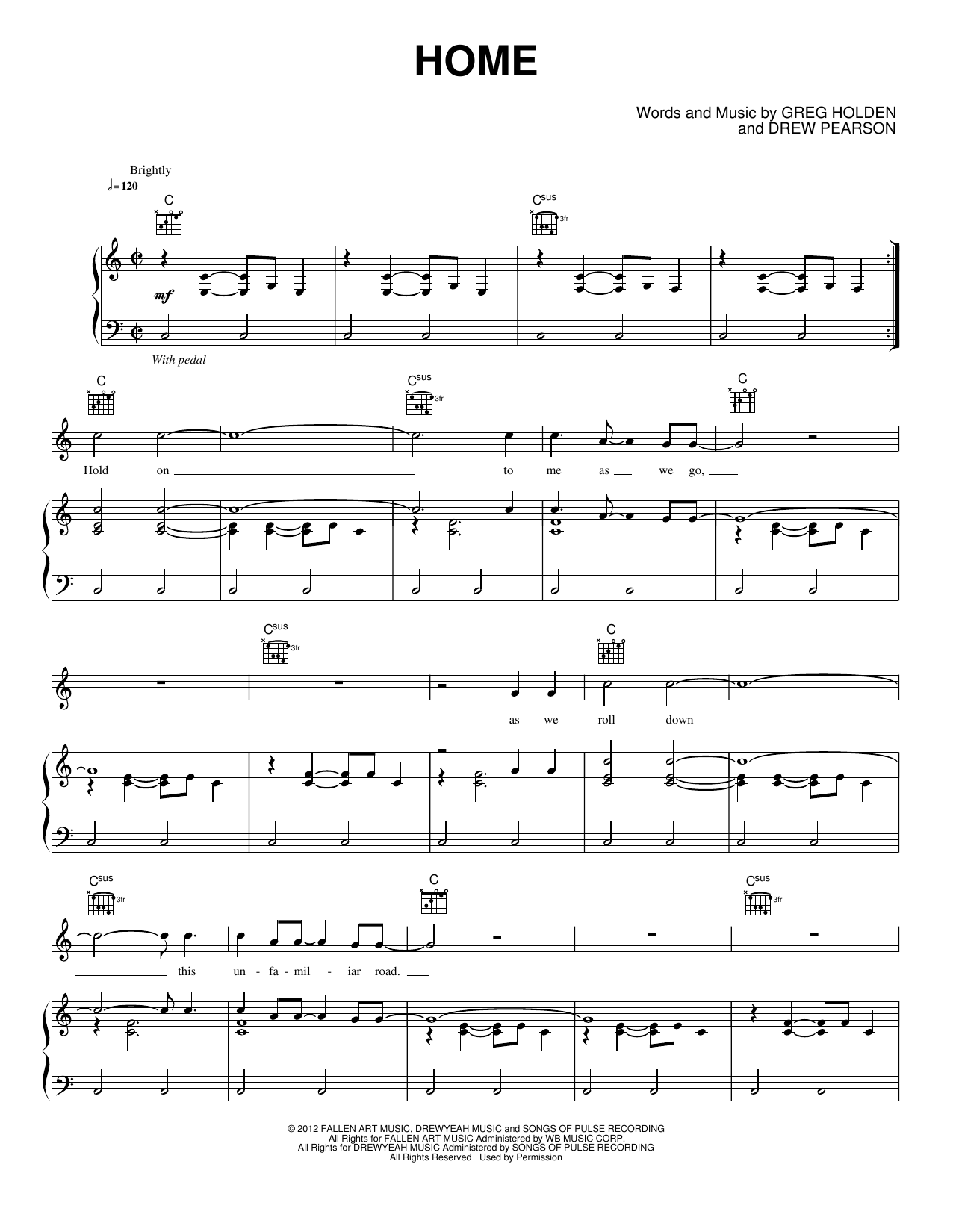 Home Sheet Music Phillip Phillips Piano, Vocal & Guitar Chords