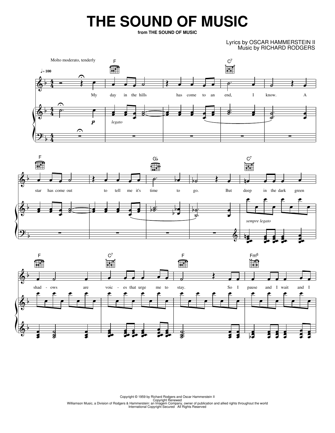 The Sound Of Music: Piano/Vocal/Guitar Sheet