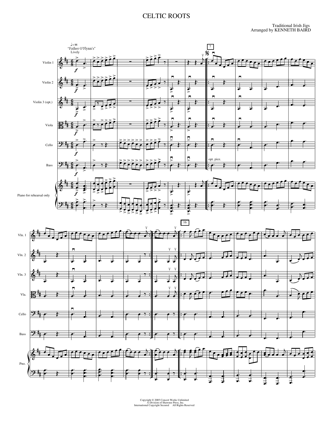 Celtic Roots: String Orchestra Conductor Score & Parts