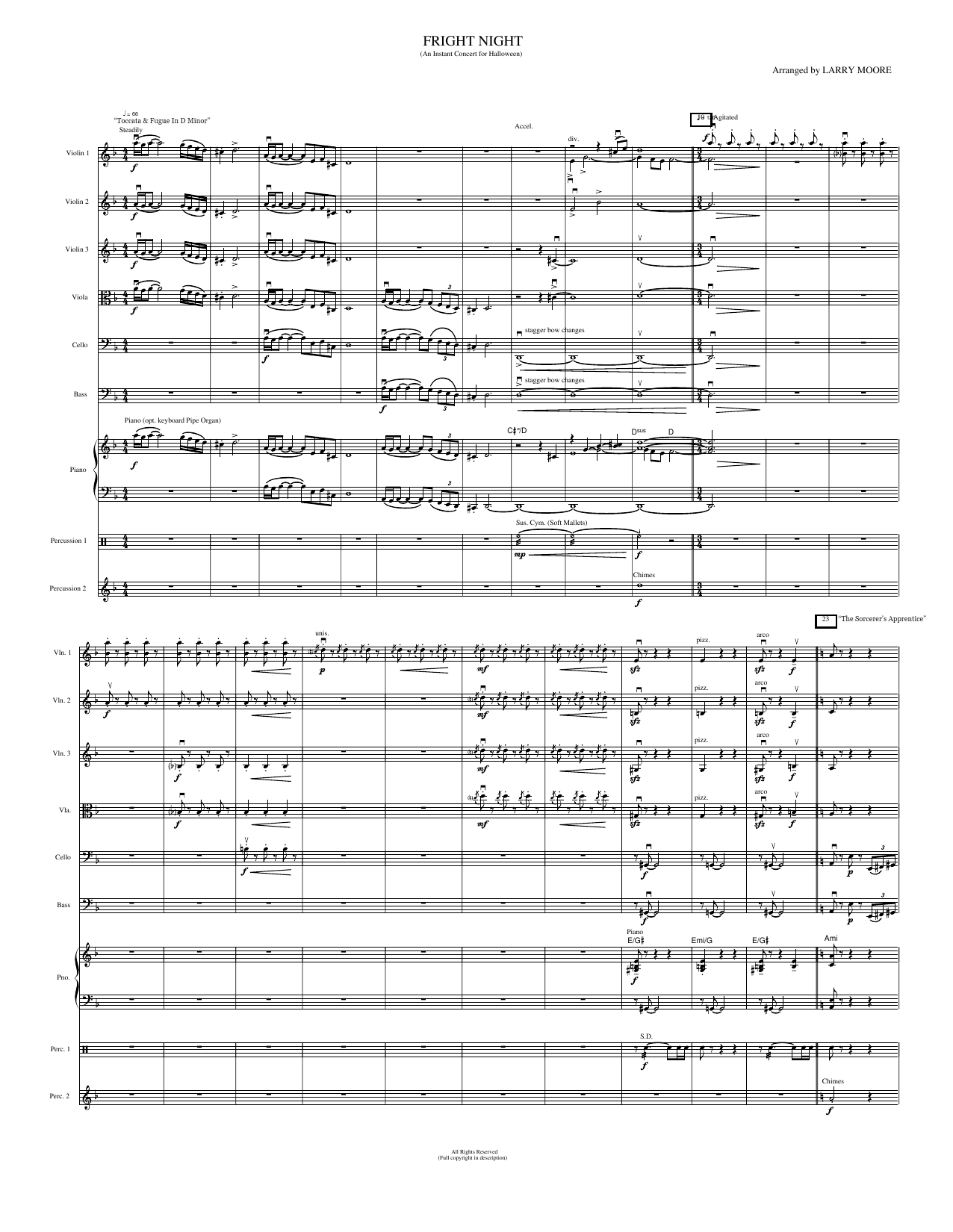 Fright Night: String Orchestra Conductor Score & Parts