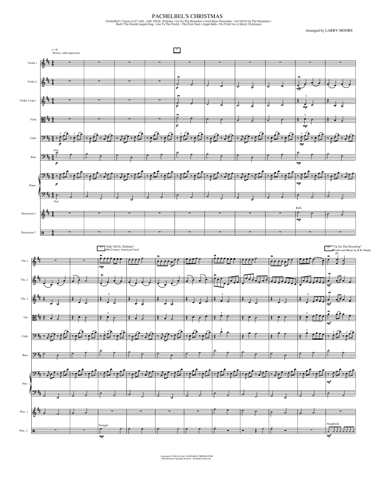 Pachelbel's Christmas: String Orchestra Conductor Score & Parts