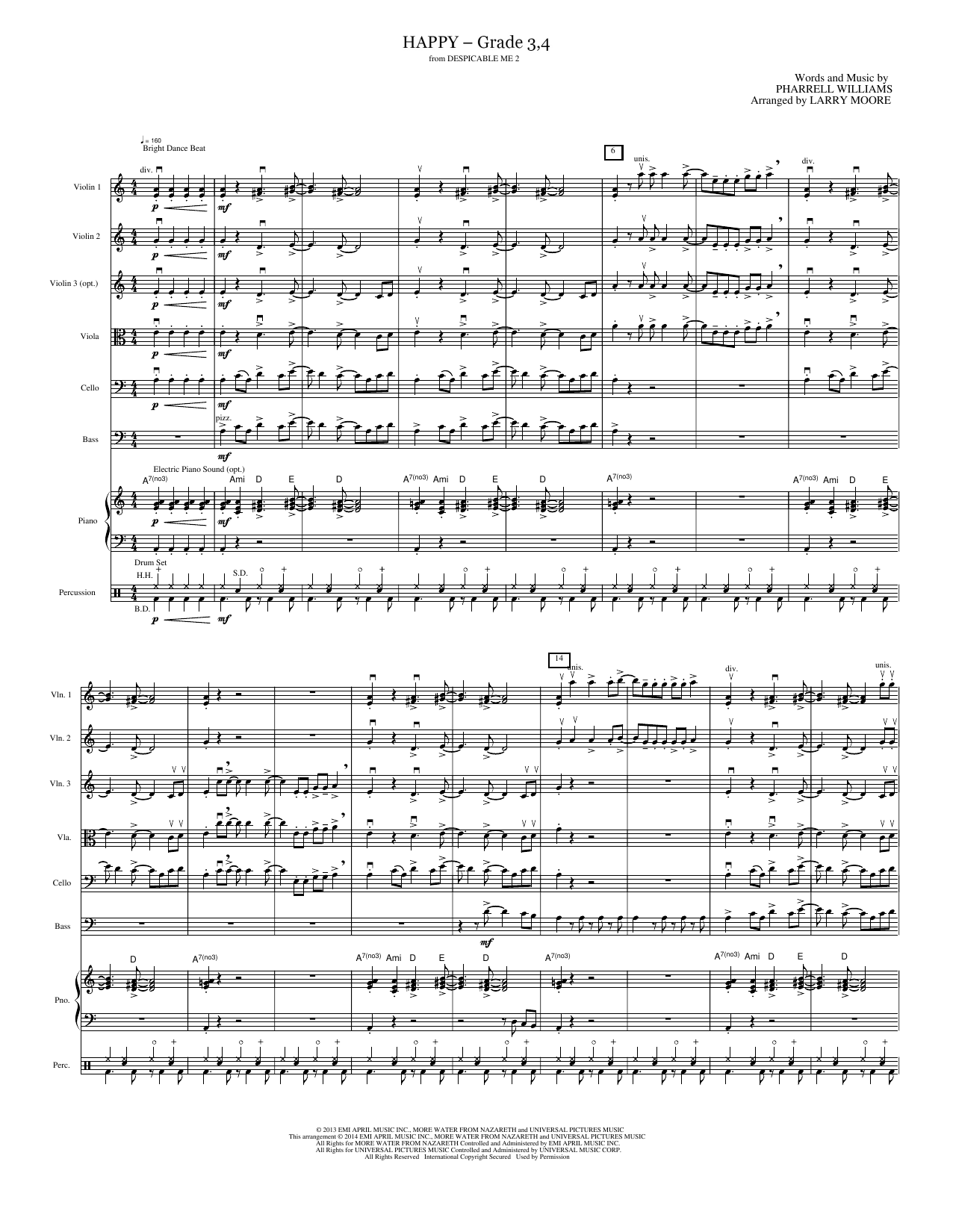 Happy: String Orchestra Conductor Score & Parts