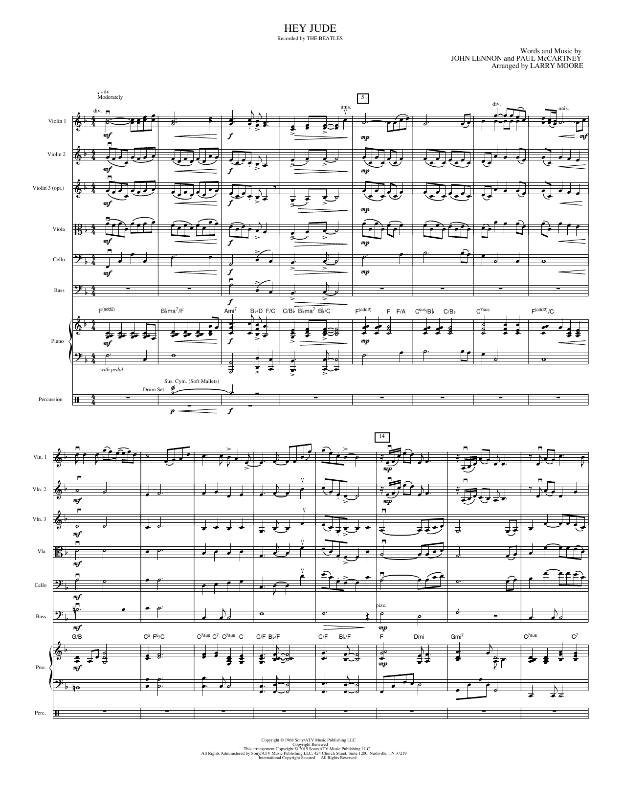 Hey Jude: String Orchestra Conductor Score & Parts