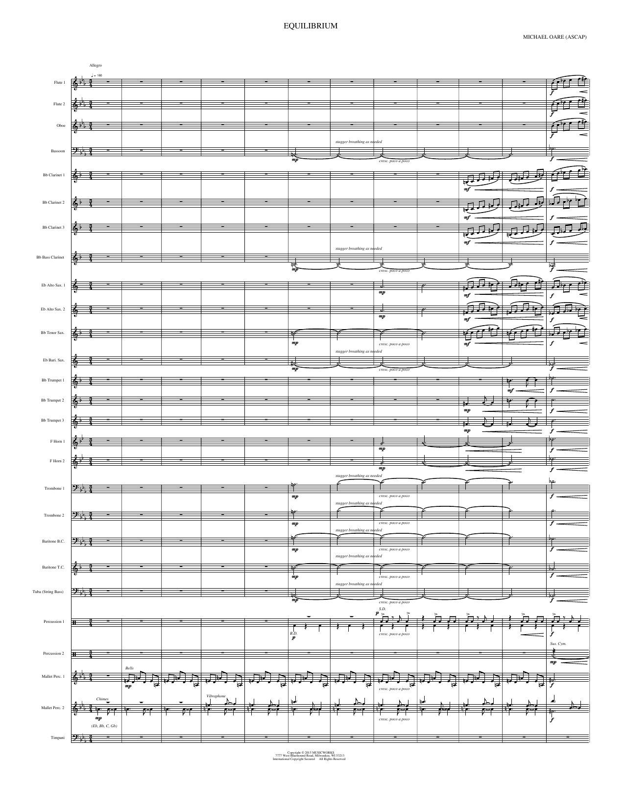Equilibrium: Concert Band Conductor Score & Parts
