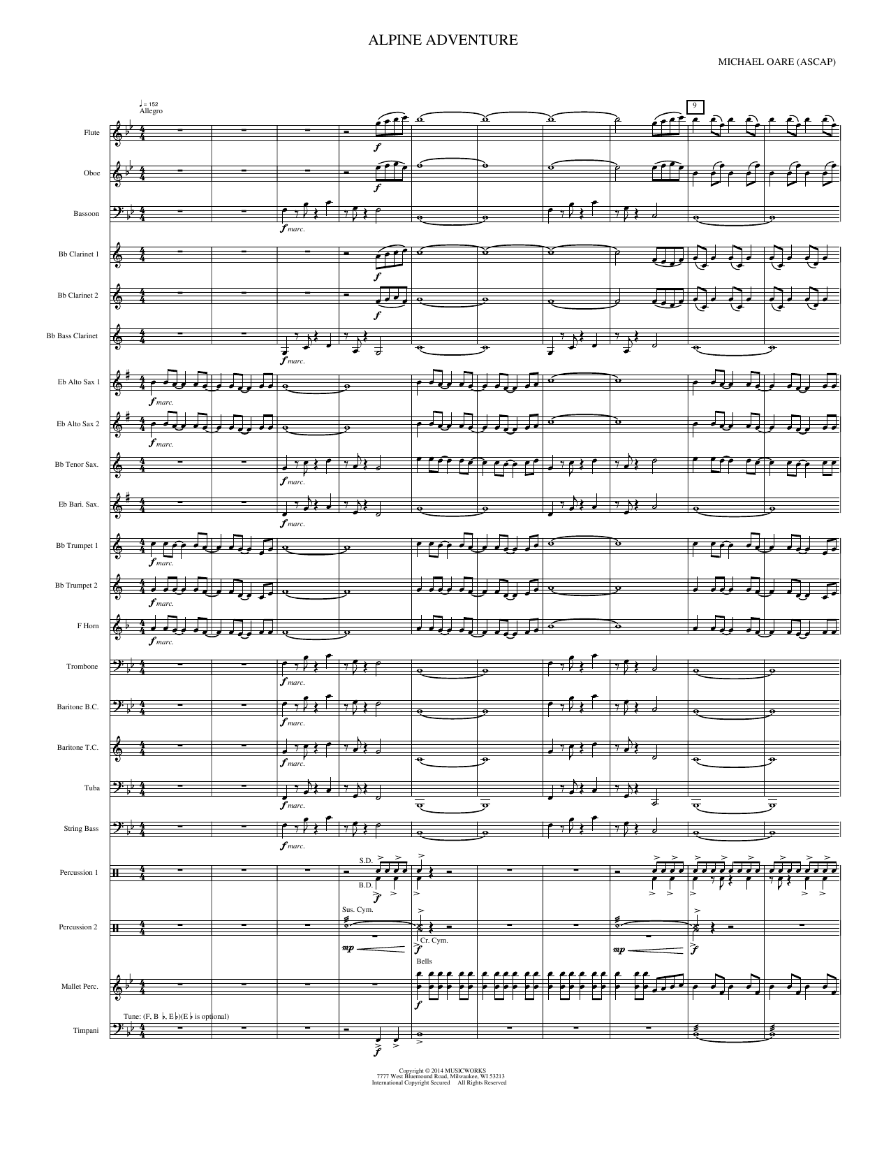 Alpine Adventure: Concert Band Conductor Score & Parts