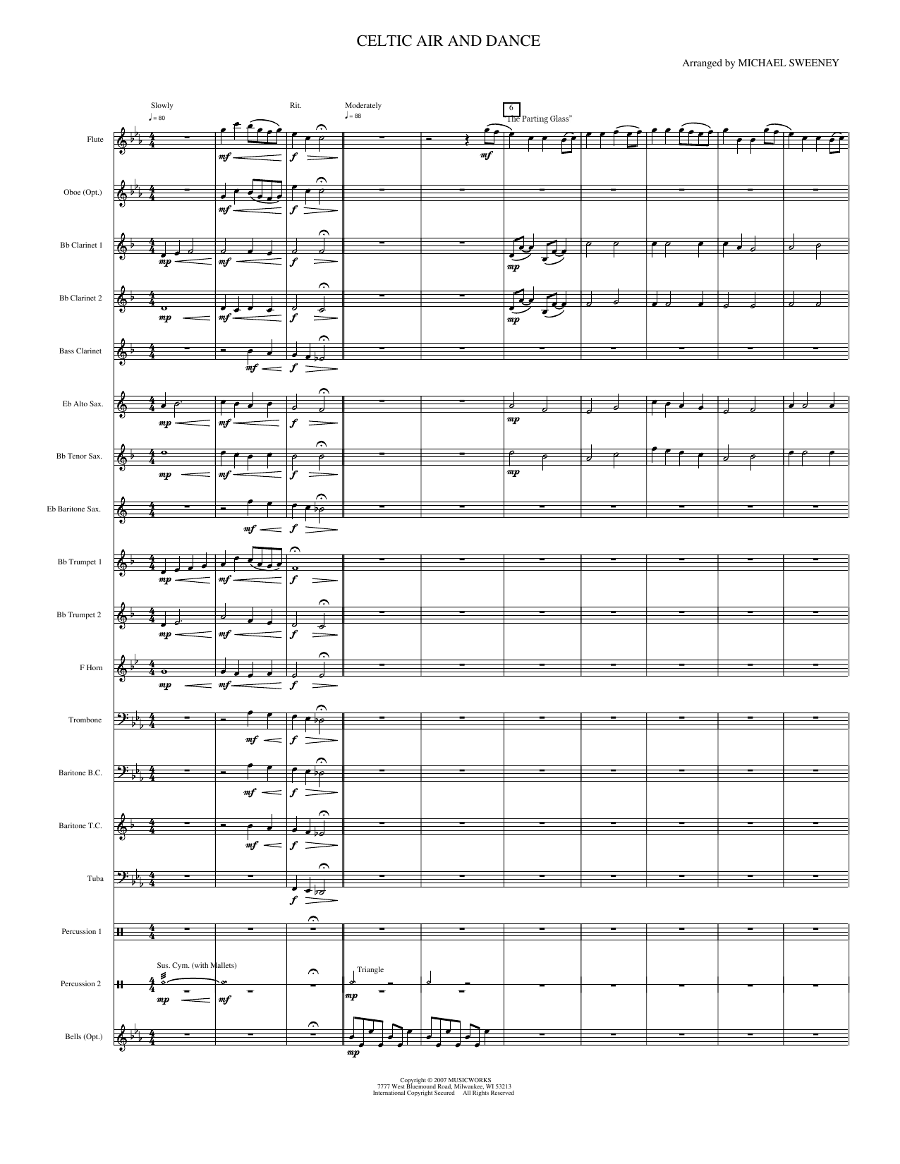 Celtic Air and Dance No. 2: Concert Band Conductor Score & Parts