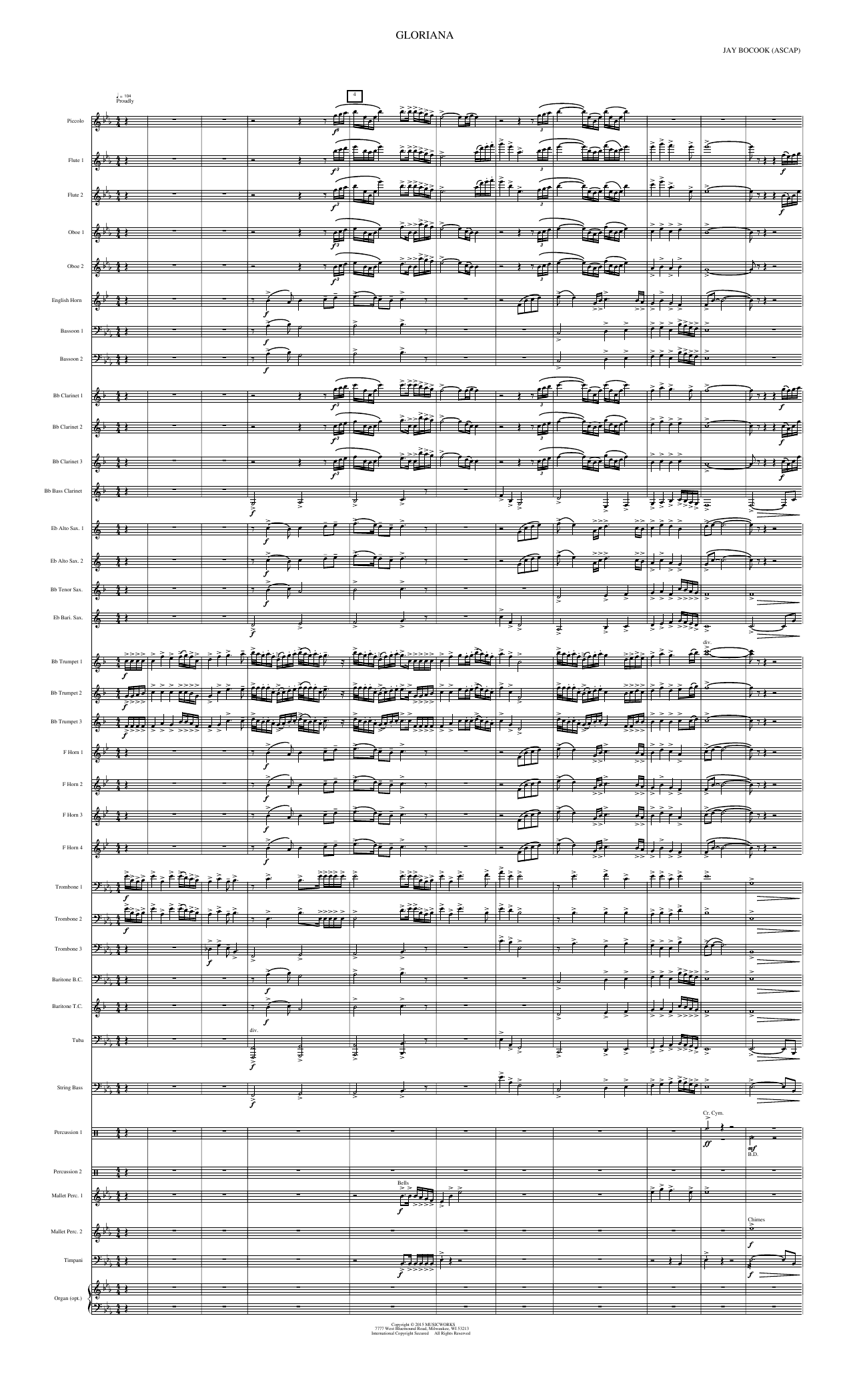 Gloriana: Concert Band Conductor Score & Parts
