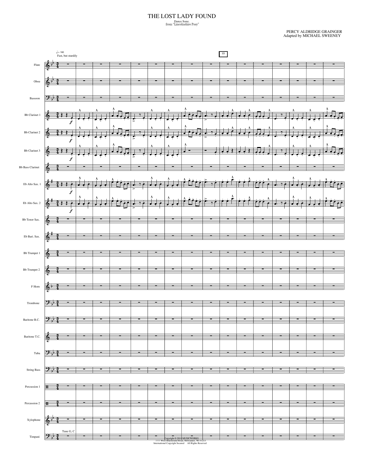 The lost lady found: Concert Band Conductor Score & Parts