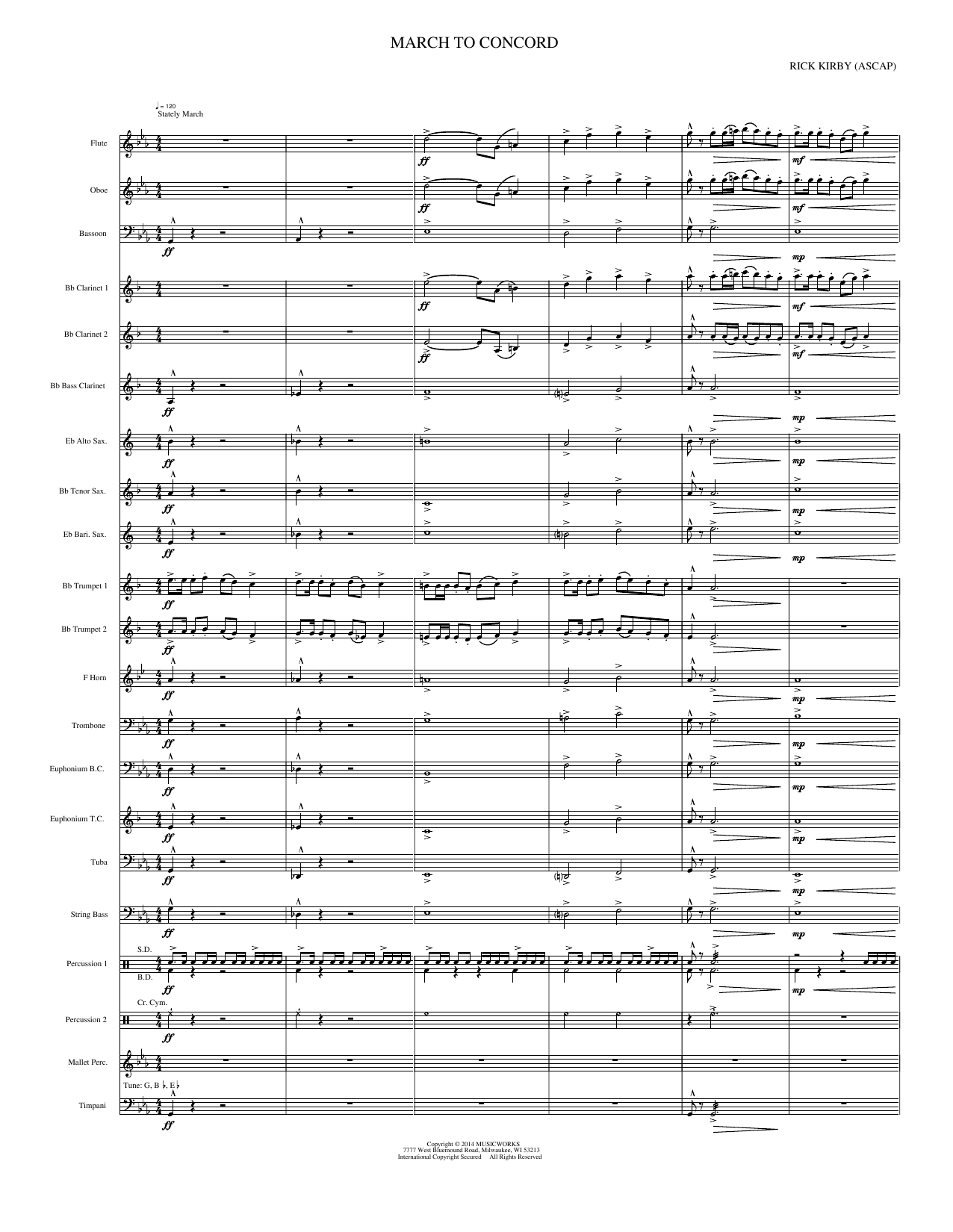 March to Concord: Concert Band Conductor Score & Parts
