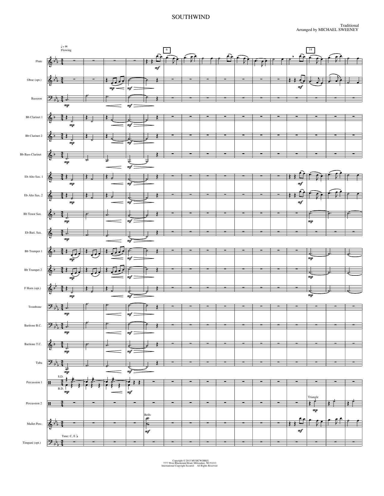 Southwind: Concert Band Conductor Score & Parts
