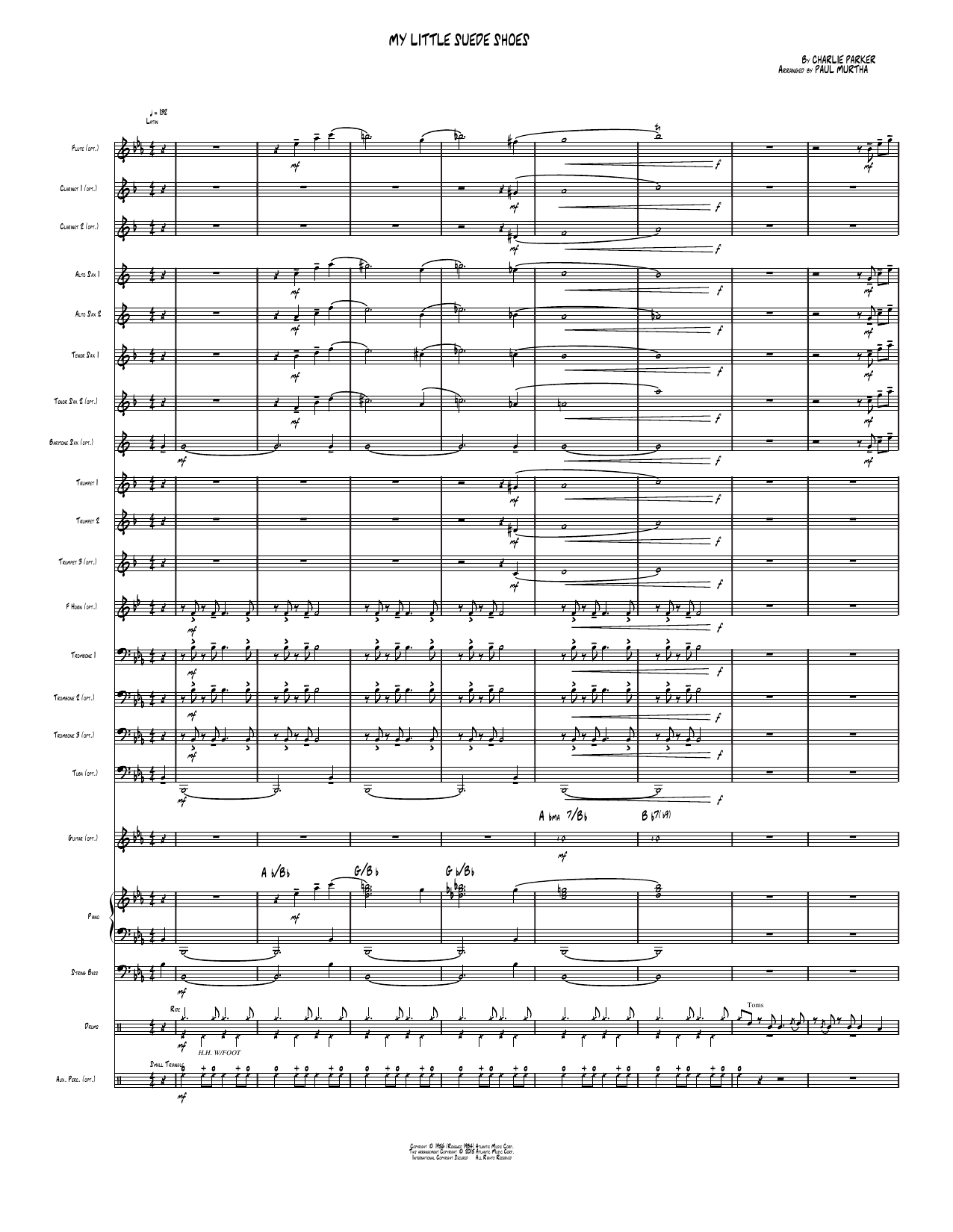 My Little Suede Shoes: Jazz Ensemble Conductor Score & Parts