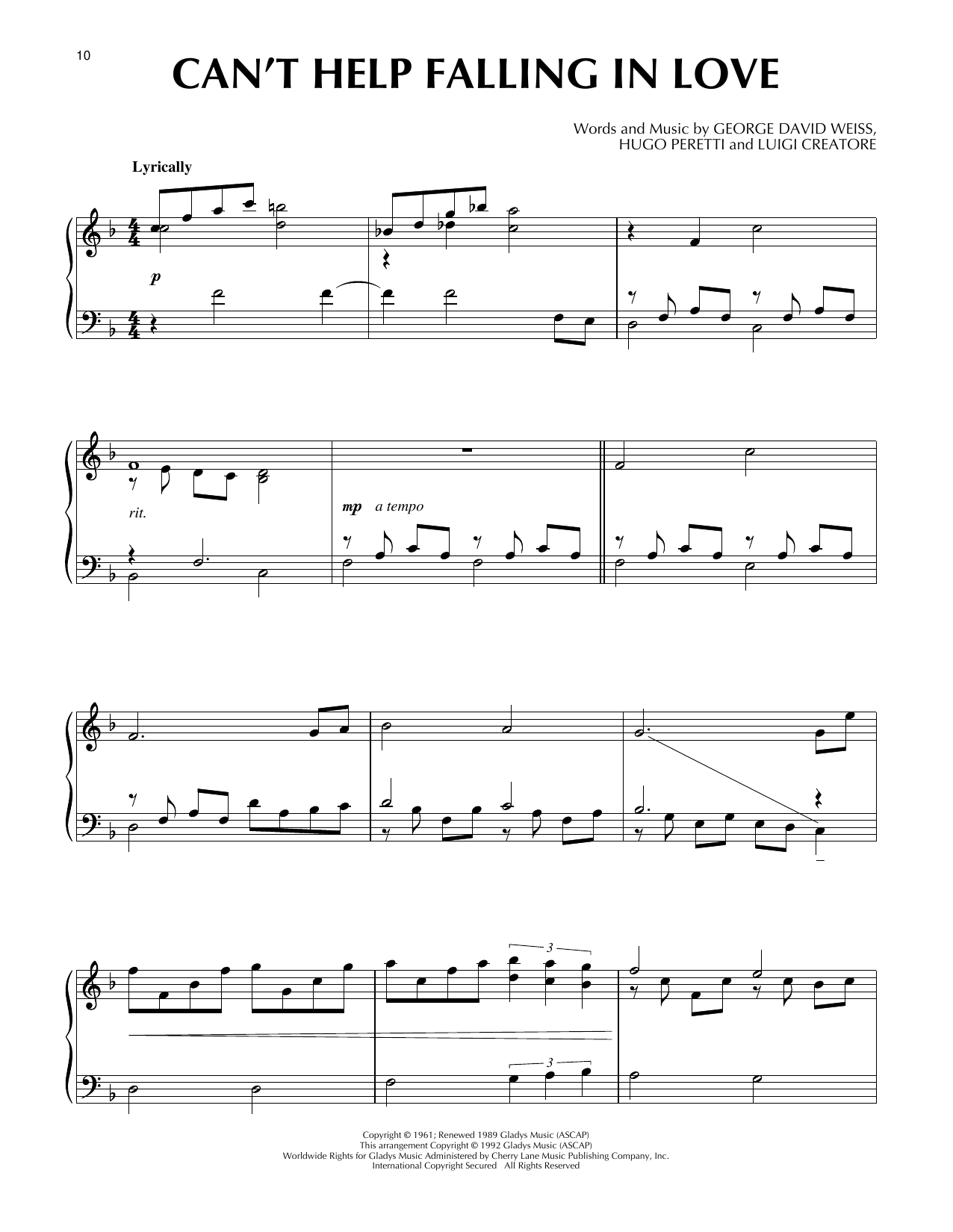 Can't Help Falling In Love