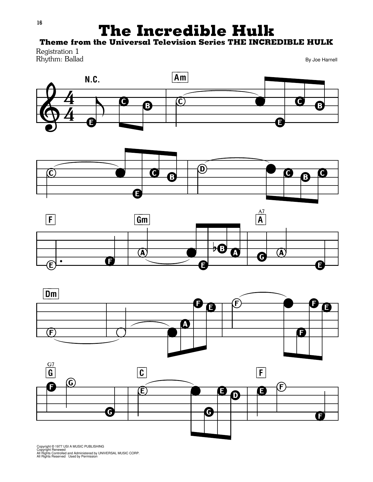 The Incredible Hulk Digital Sheet Music