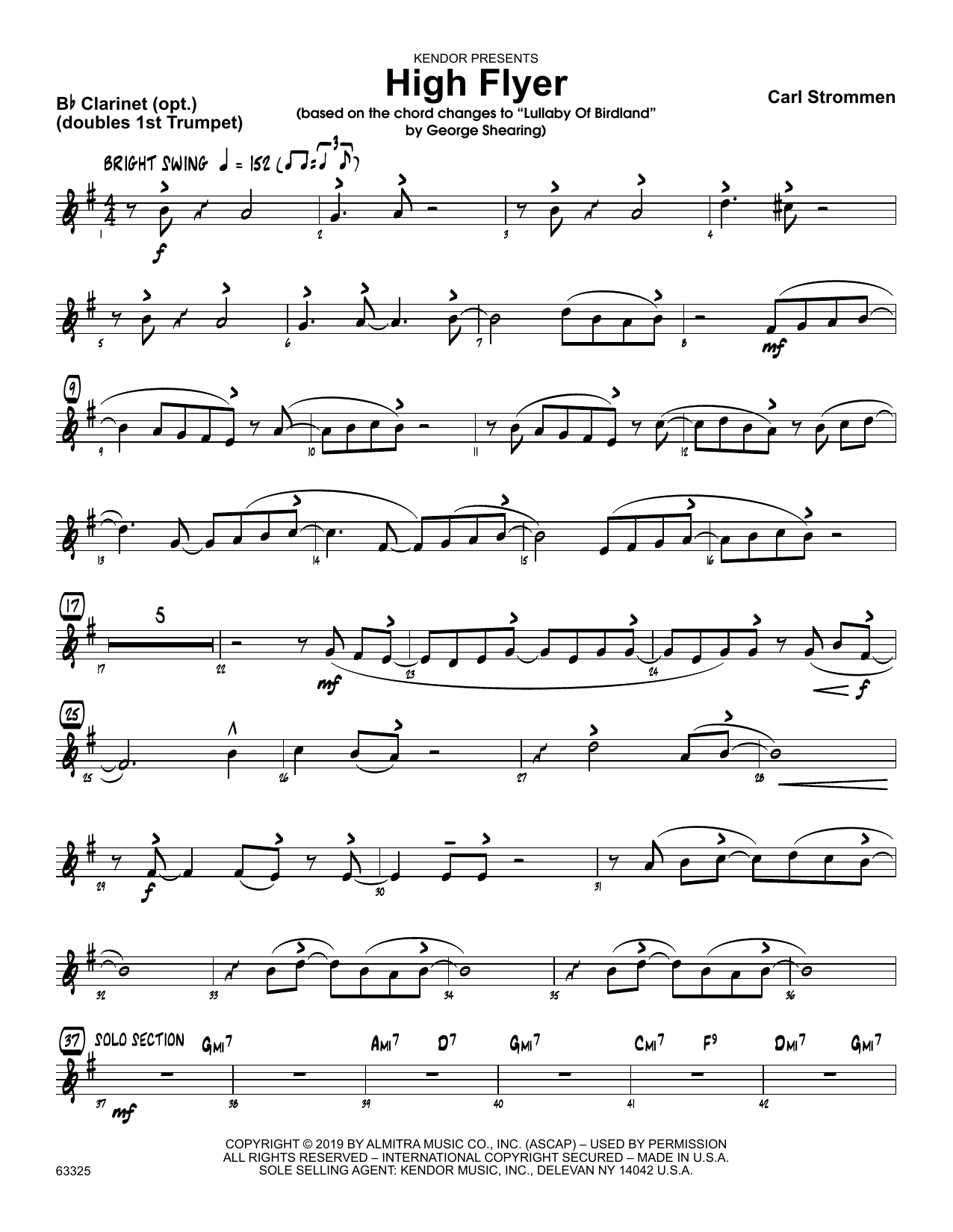 High Flyer Bb Sheet Music Carl Strommen Jazz Ensemble