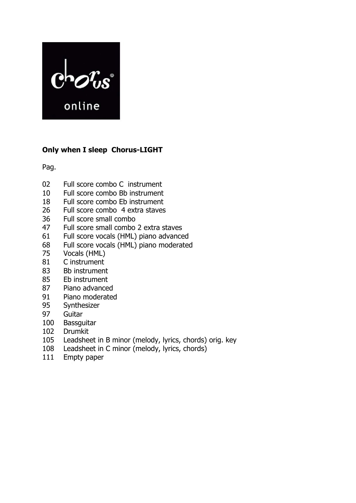 Only When I Sleep (arr. Martin Cornelissen): SAB Choral Octavo