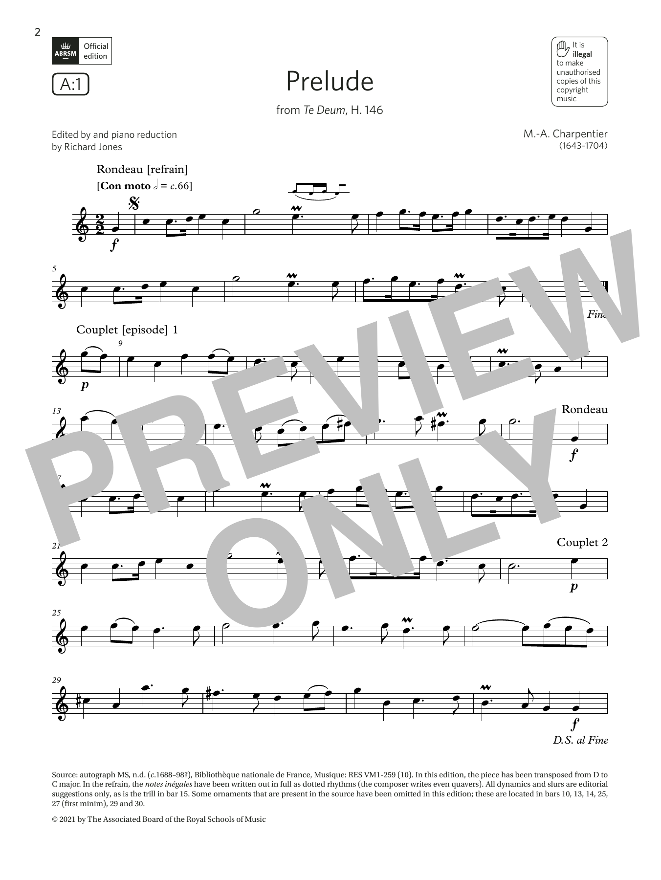Prelude from Te Deum H 146 Grade 3 List A1 From The ABRSM Flute Prelude from Te Deum H 146 Grade 3 List A1 From The ABRSM Flute