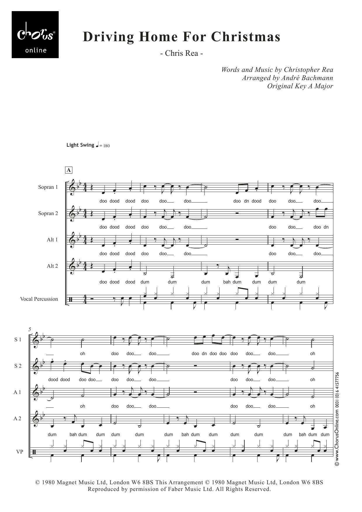 Driving Home From Christmas (arr. André Bachman): SSAA Choral Octavo