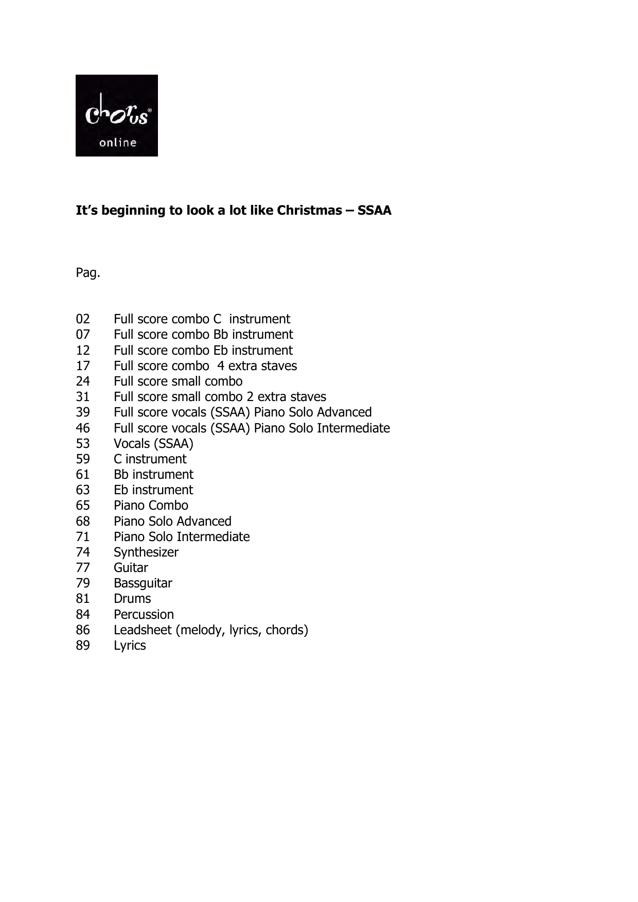 It's Beginning To Look Like Christmas (arr. Hans Reintjes): SSAA Choral Octavo