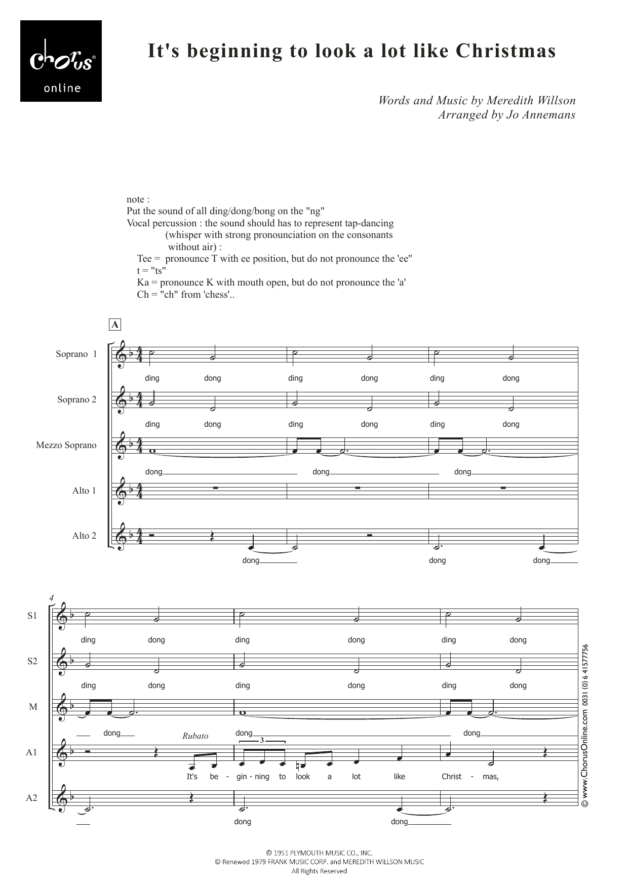It's Beginning To Look Like Christmas (arr. Jo Annemans): SSMAA Choral Octavo