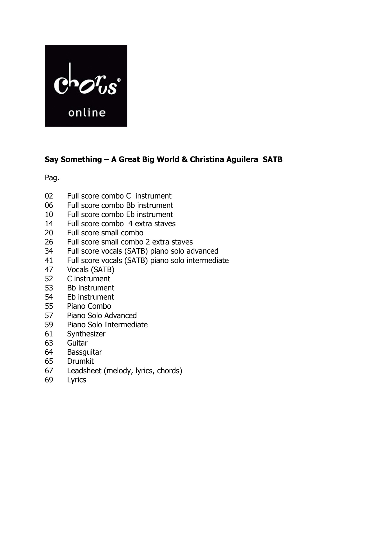 Say Something (arr. Niel Pelkmans): SATB Choral Octavo