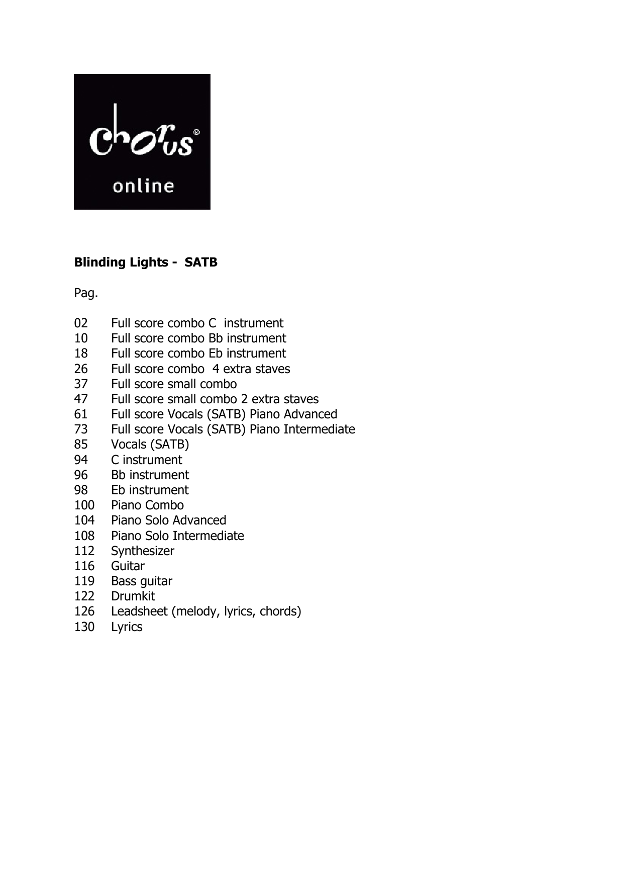 Blinding Lights (arr. Frank de Vreeze): SATB Choral Octavo