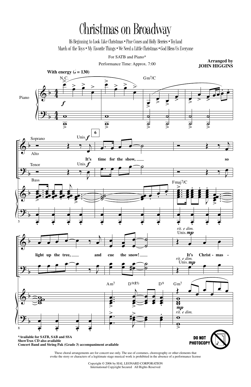 Christmas On Broadway (Medley)