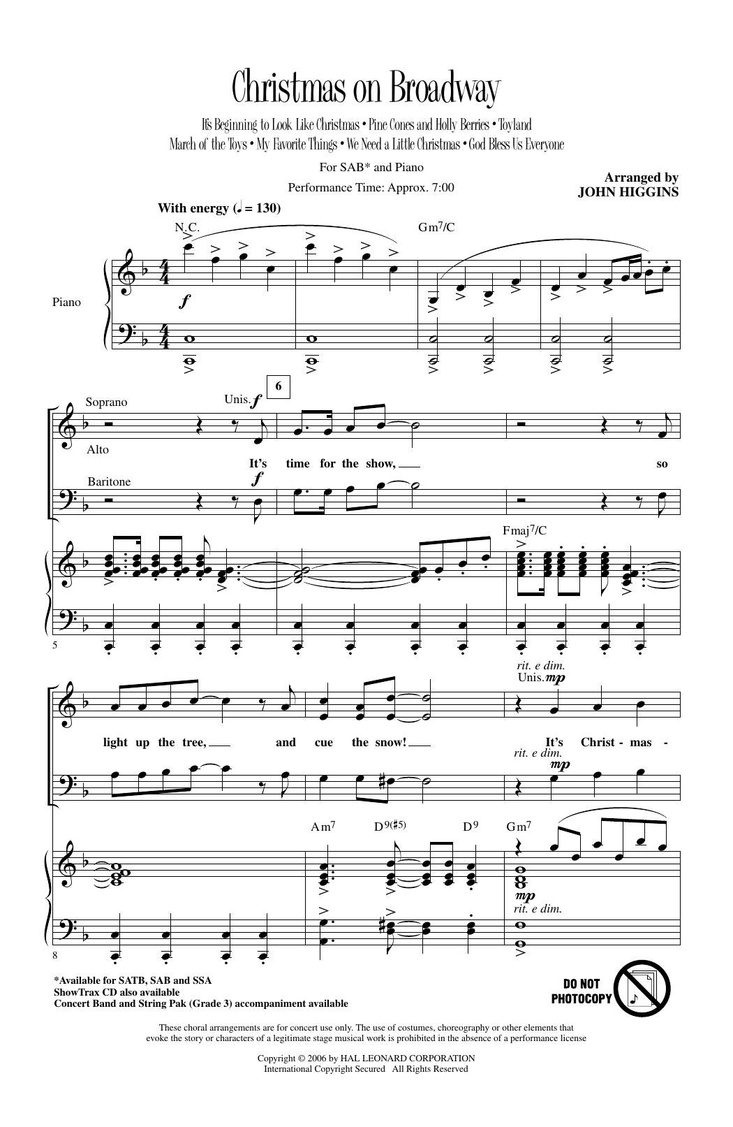 Christmas On Broadway (Medley)