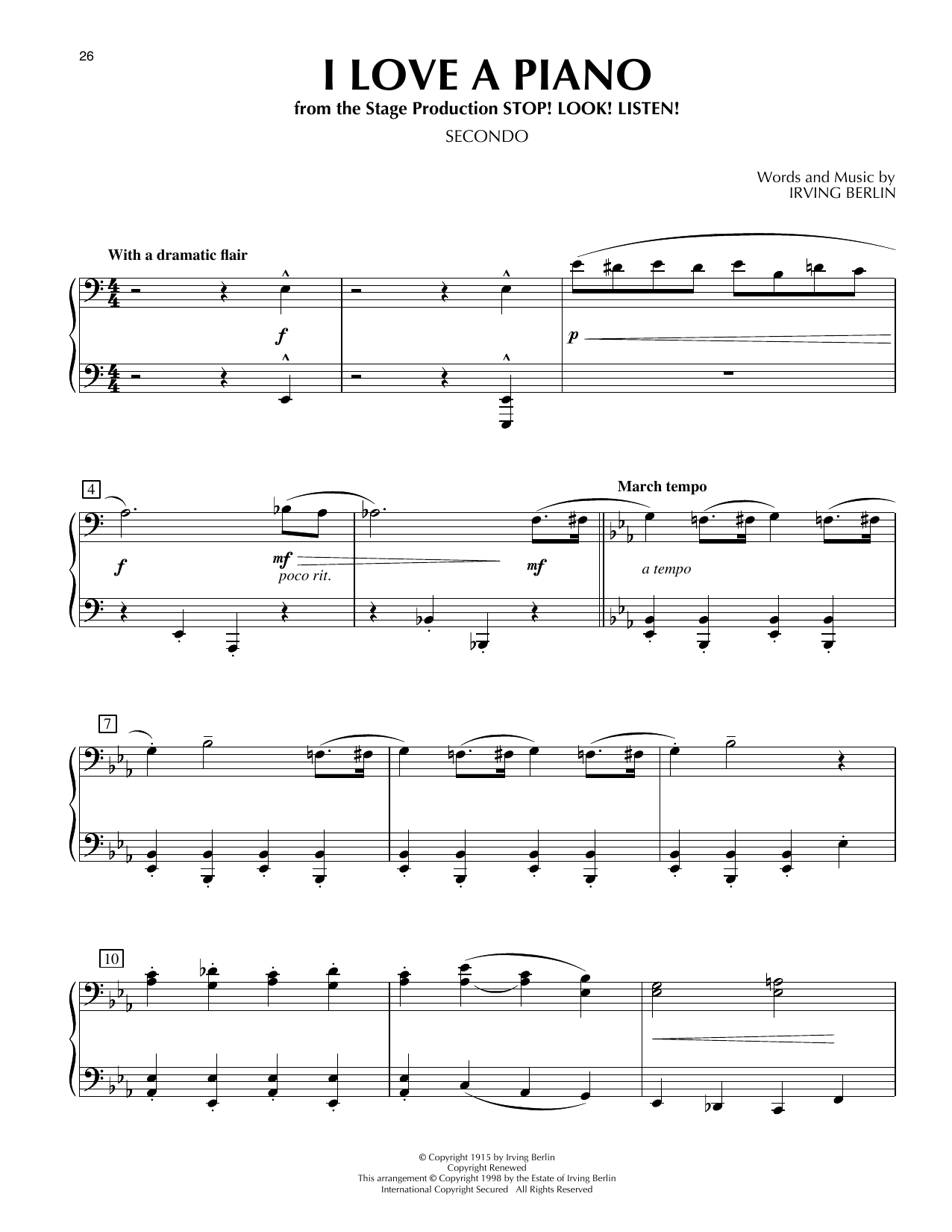 I Love A Piano (from Stop! Look! Listen!)