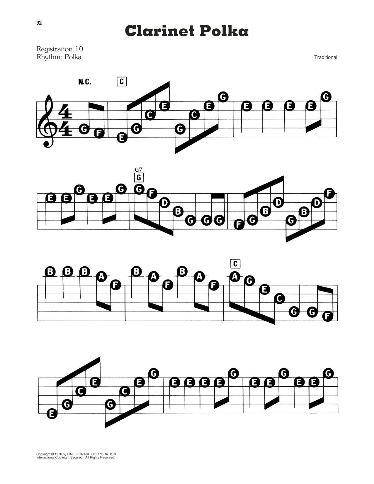 Clarinet Polka: E-Z Play Today